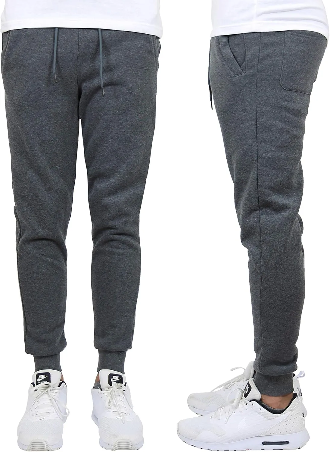 Galaxy by Harvic Men’s Slim Fit Fleece Joggers with Side Pockets
