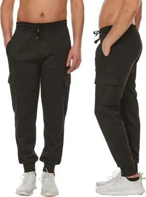 Galaxy by Harvic Men’s Slim Fit Fleece Joggers with Side Pockets