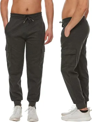 Galaxy by Harvic Men’s Slim Fit Fleece Joggers with Side Pockets