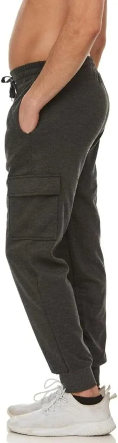 Galaxy by Harvic Men’s Slim Fit Fleece Joggers with Side Pockets