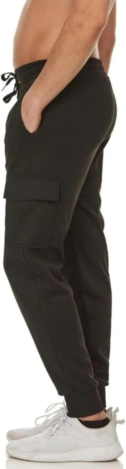 Galaxy by Harvic Men’s Slim Fit Fleece Joggers with Side Pockets