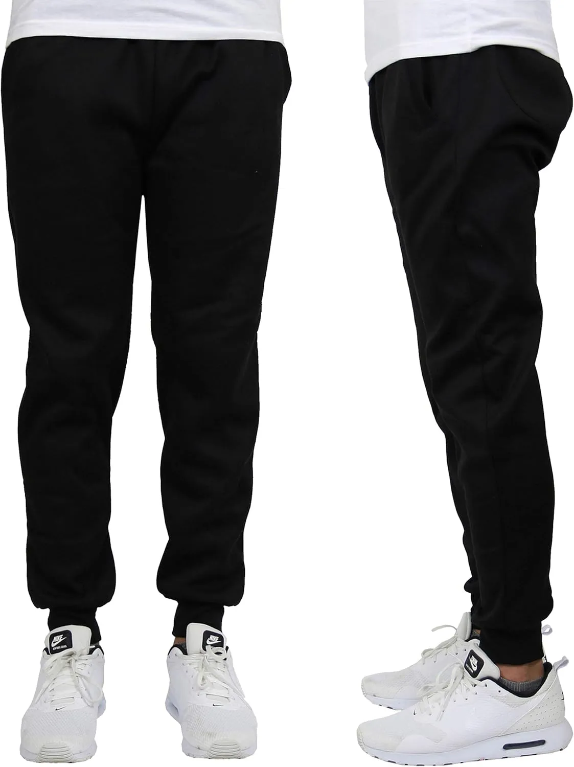 Galaxy by Harvic Men’s Slim Fit Fleece Joggers with Side Pockets