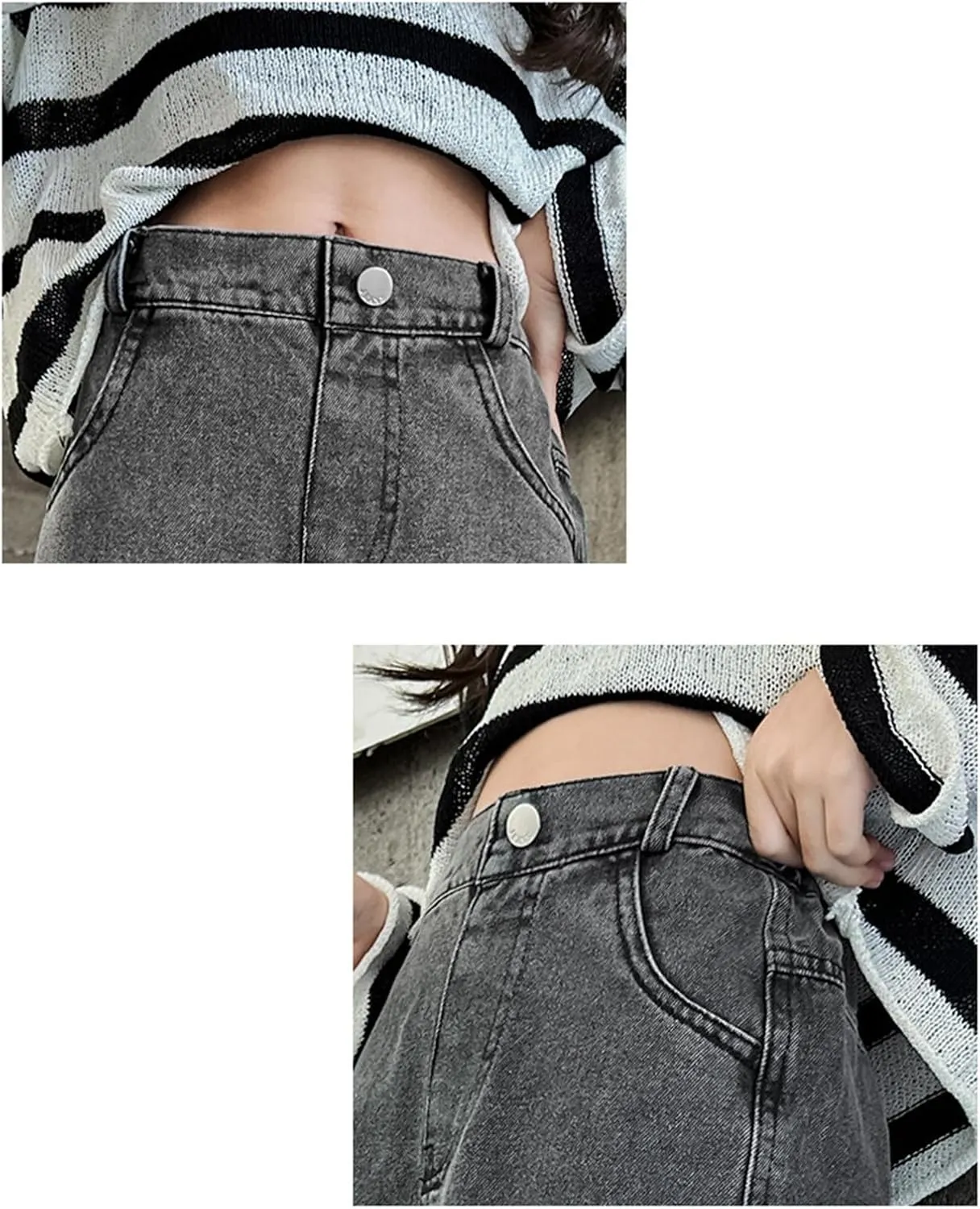Girls Jeans Wide Leg Loose Fit Wide Leg Jeans Relaxed Fit Preppy Clothes Trendy Running Denim Comfy Exercise Baggy