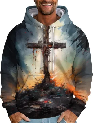 GOFULY Men'S Fashion Hoodies & Sweatshirts Casual Fall Western Aztec Print Graphic Hoodies Long Sleeve Pullover Hoodies