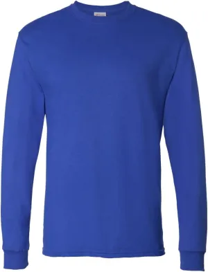 Hanes Men's Essentials Long-Sleeve T-Shirt, Crewneck Cotton T-Shirts for Men, 2-Pack