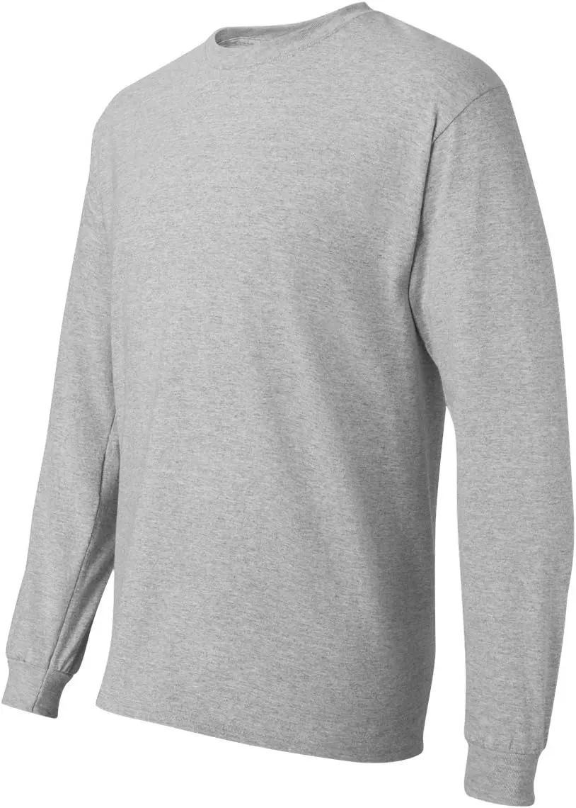 Hanes Men's Essentials Long-Sleeve T-Shirt, Crewneck Cotton T-Shirts for Men, 2-Pack