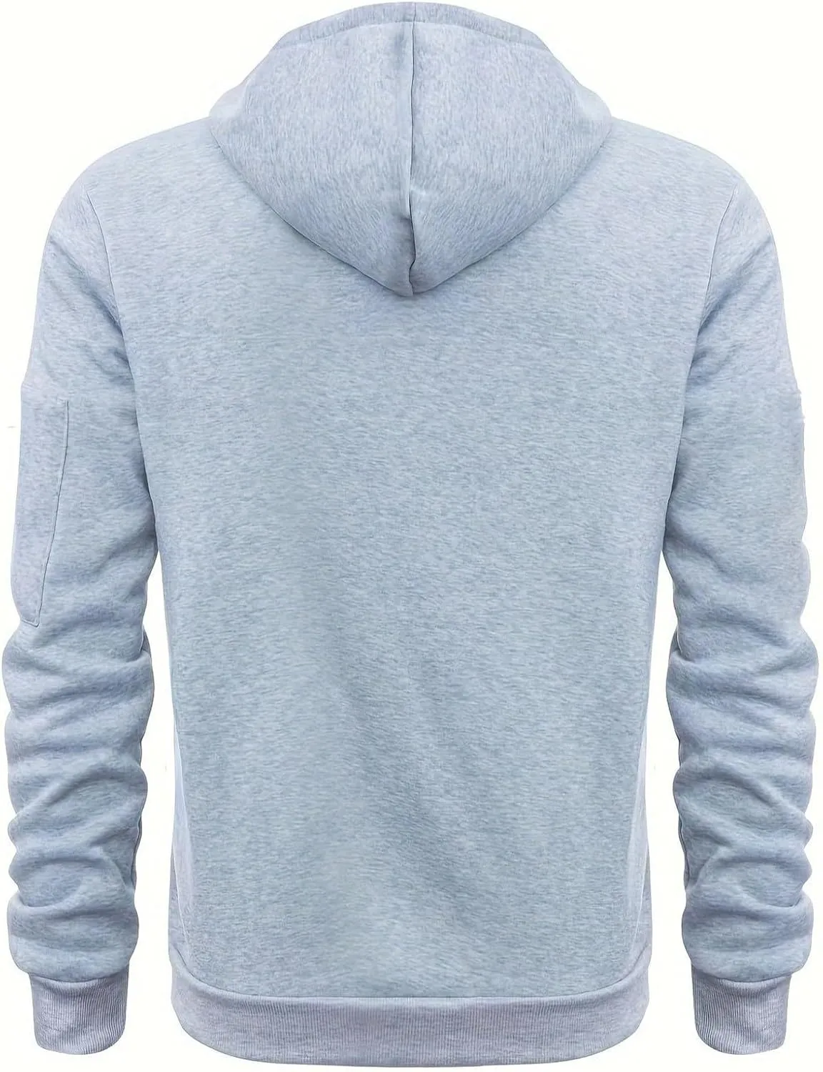Hoodie Long Jacket Autumn Pocket Winter Sleeve Sweater And Solid Men's Men's Blouse Mens Pullover Polo Hoodie