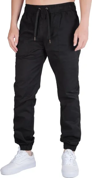 ITALYMORN Work Joggers Men Summer Joggers Slim Fit Casual Cotton Twill Pants with Pockets