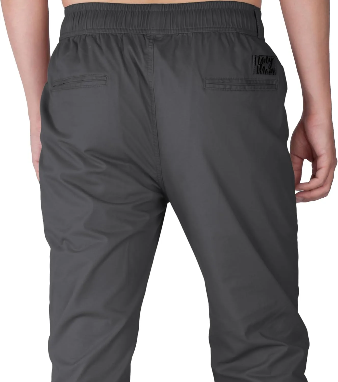 ITALYMORN Work Joggers Men Summer Joggers Slim Fit Casual Cotton Twill Pants with Pockets