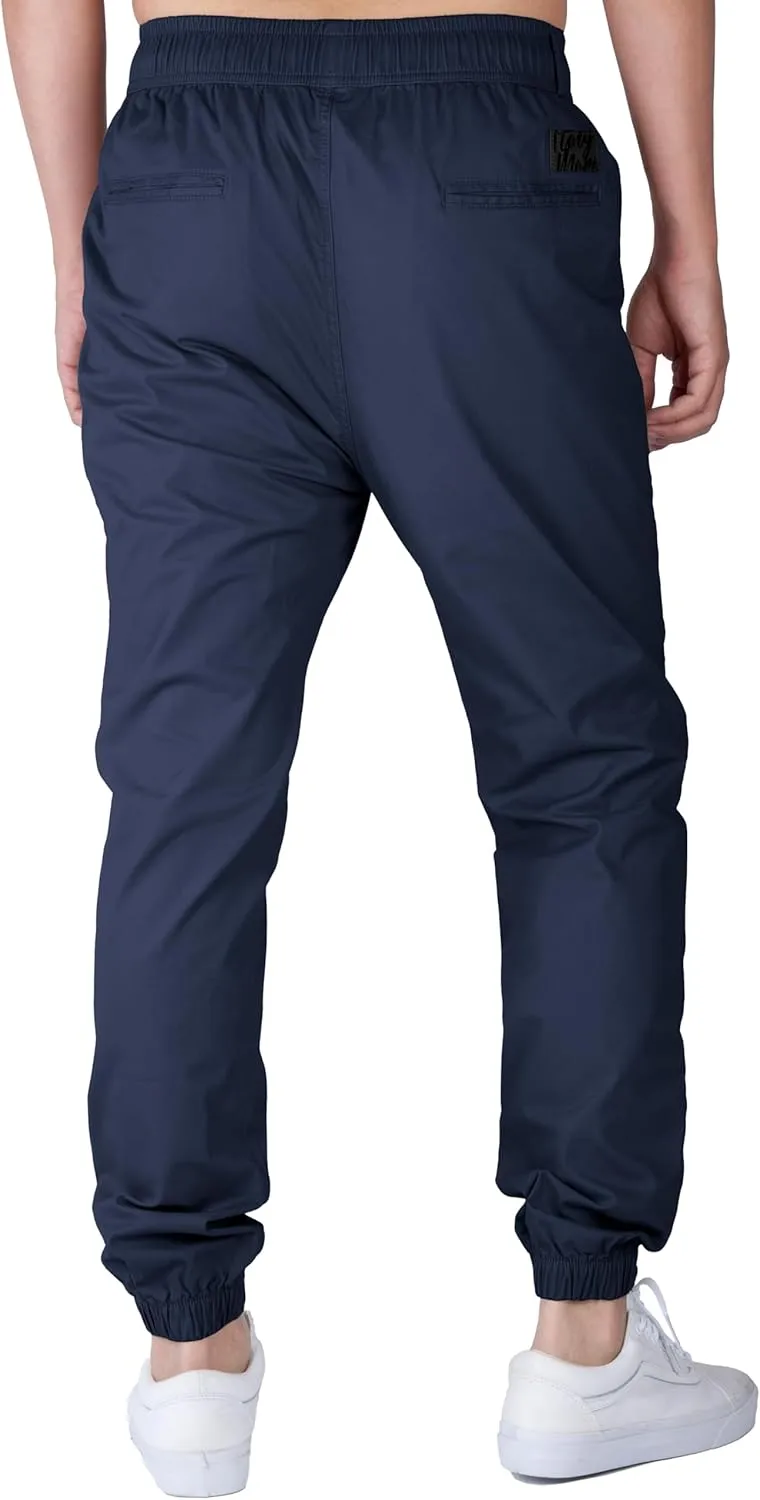 ITALYMORN Work Joggers Men Summer Joggers Slim Fit Casual Cotton Twill Pants with Pockets