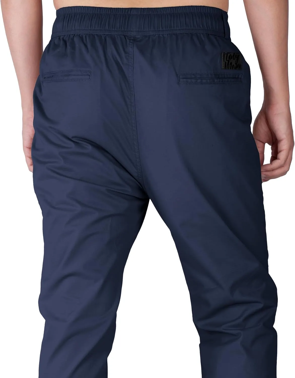 ITALYMORN Work Joggers Men Summer Joggers Slim Fit Casual Cotton Twill Pants with Pockets