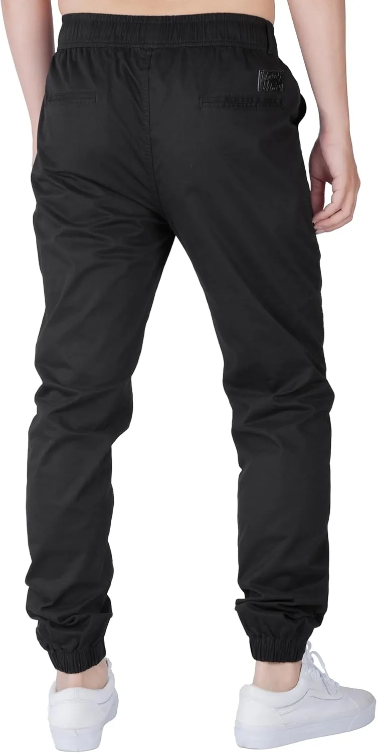 ITALYMORN Work Joggers Men Summer Joggers Slim Fit Casual Cotton Twill Pants with Pockets