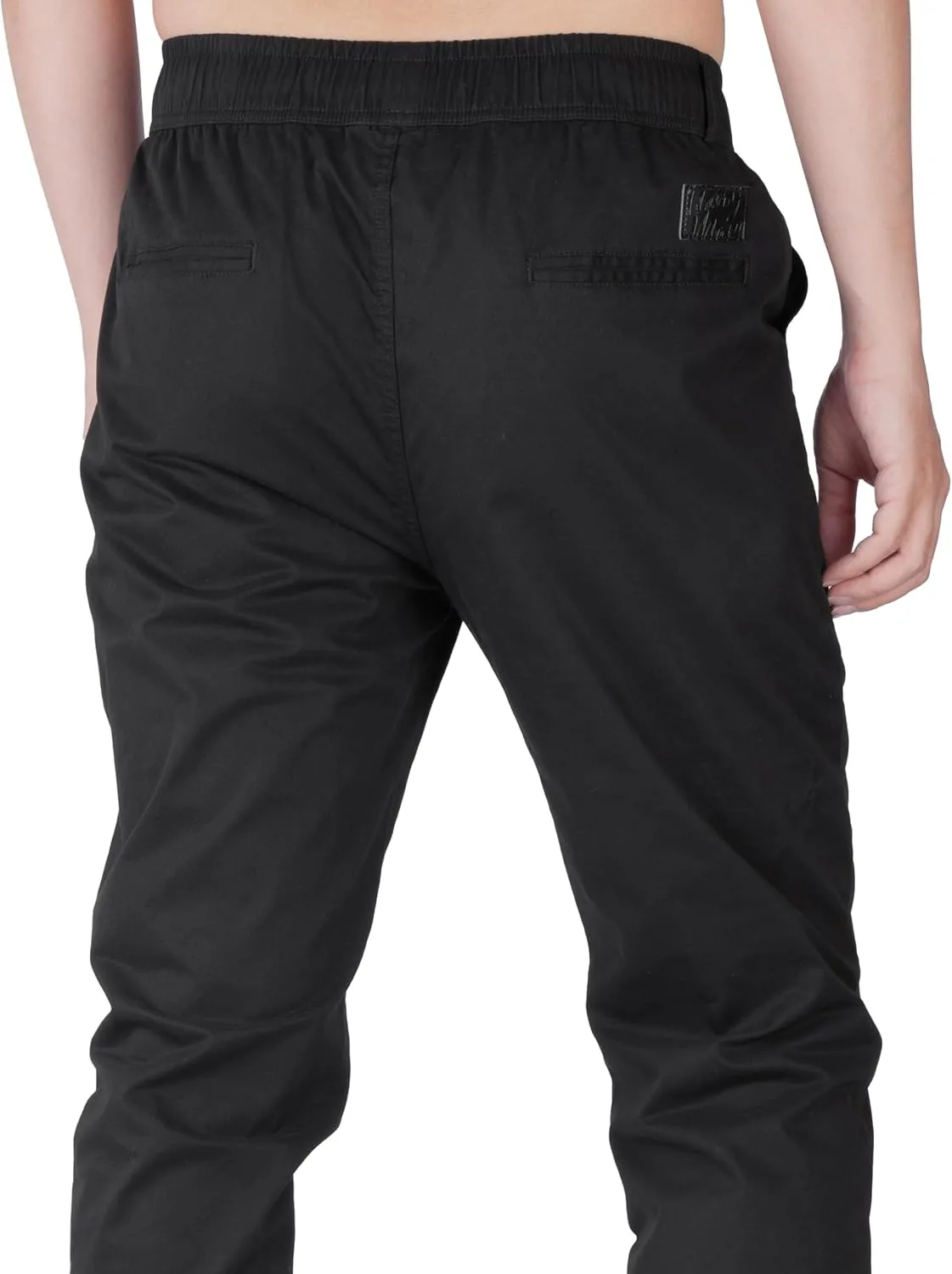 ITALYMORN Work Joggers Men Summer Joggers Slim Fit Casual Cotton Twill Pants with Pockets