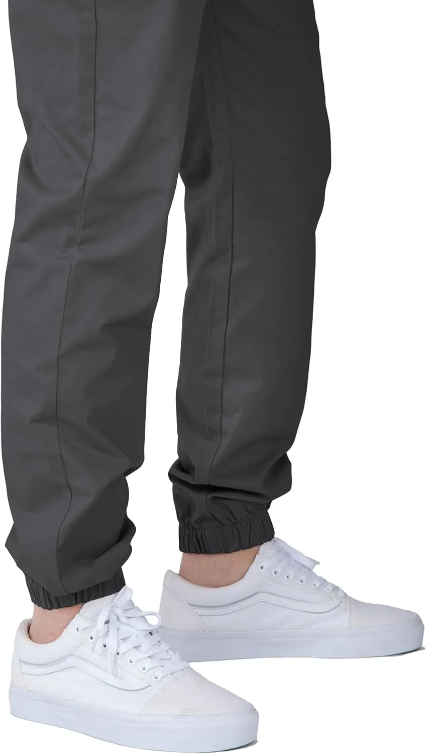 ITALYMORN Work Joggers Men Summer Joggers Slim Fit Casual Cotton Twill Pants with Pockets