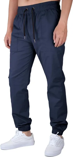 ITALYMORN Work Joggers Men Summer Joggers Slim Fit Casual Cotton Twill Pants with Pockets