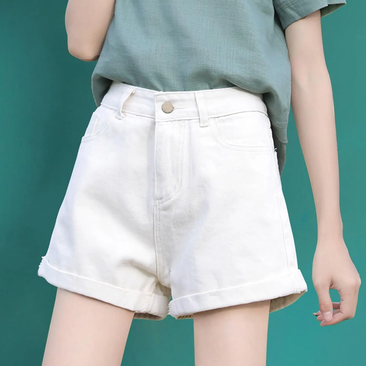 Jeans Shorts Women Oversized High Waisted Denim Shorts Wide Leg Girlfriend Shorts Cute Stretchy Urban Jeans Shorts