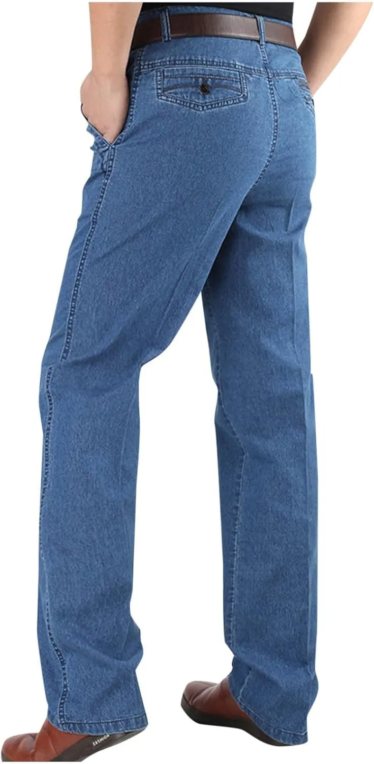 Jett Jeans for Men, Modezier Jeans for Men, Jettjeans 3 - Men's Classic Straight Fit Stretch Jeans, Dad Jeans