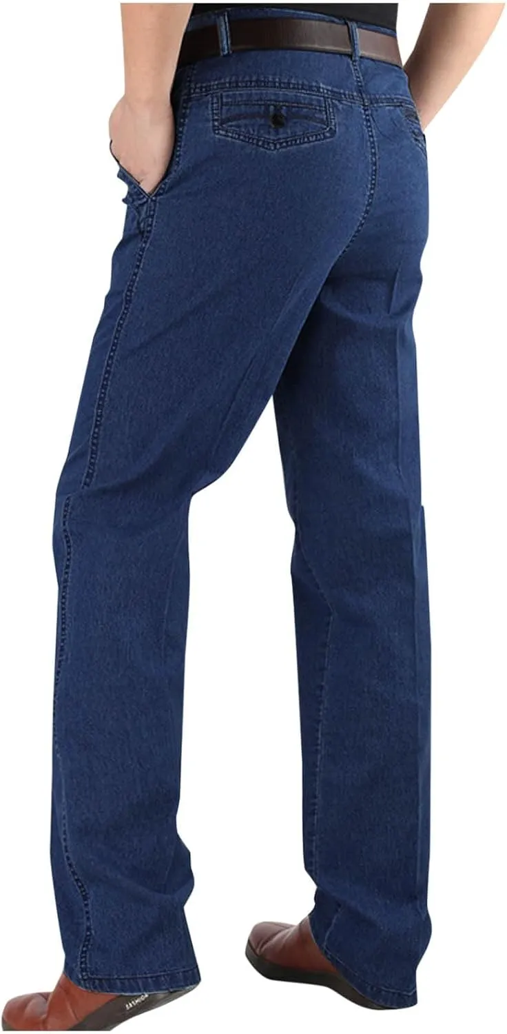 Jett Jeans for Men, Modezier Jeans for Men, Jettjeans 3 - Men's Classic Straight Fit Stretch Jeans, Dad Jeans