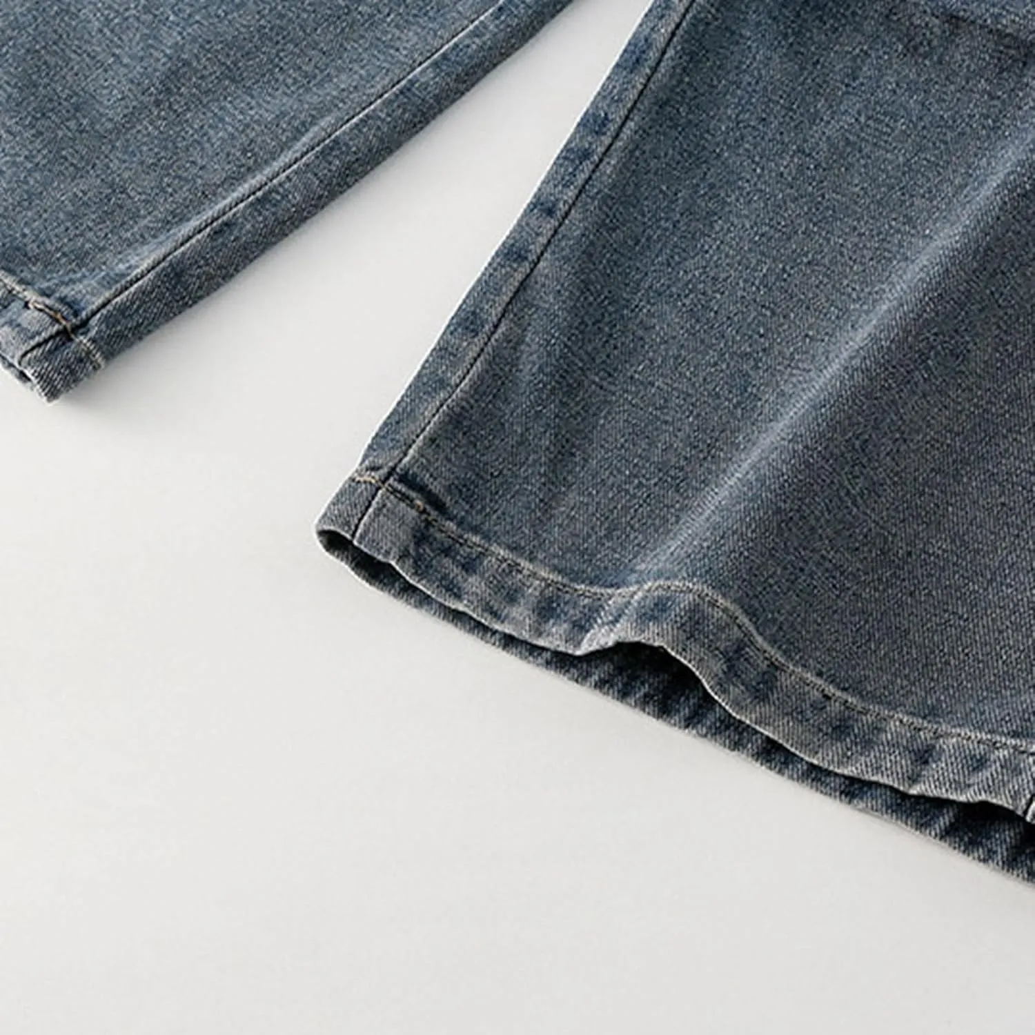 Kids Girls Baggy Jeans Casual Jeans Wide Leg Loose Wide Leg Jeans Modern Exercise Denim Stretchy Training Relaxed Fit