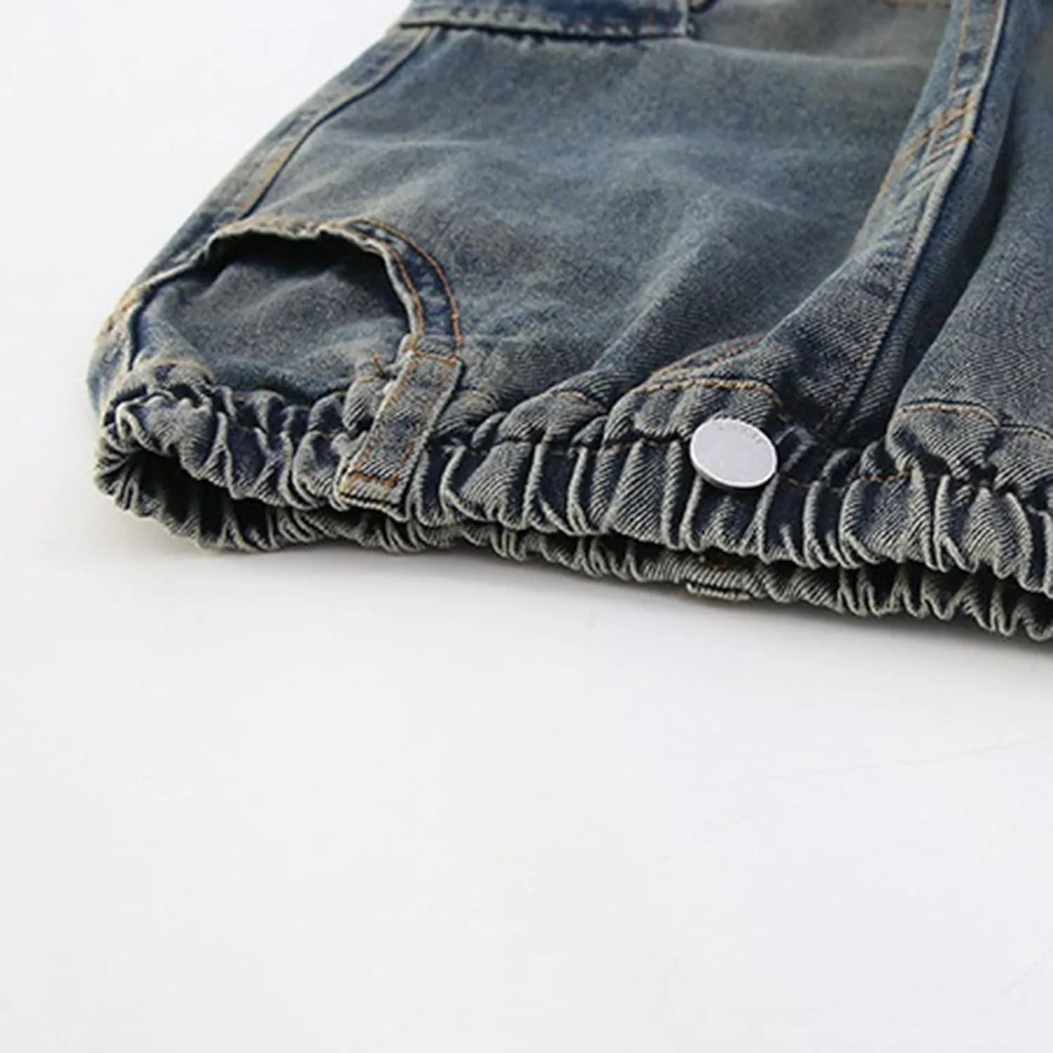 Kids Girls Denim Y2K Baggy Jeans Wide Leg Flare Streetwear Hip Hop Loose Fit Elastic High Waisted Oversized Solid Pants