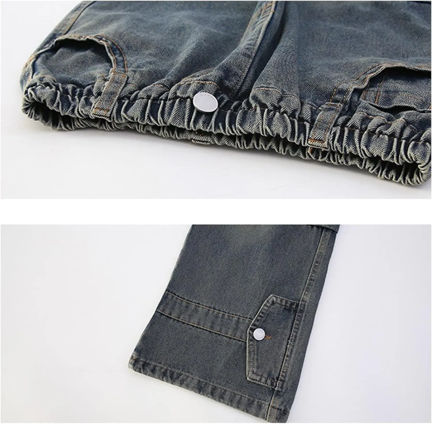 Kids Girls Denim Y2K Baggy Jeans Wide Leg Flare Streetwear Hip Hop Loose Fit Elastic High Waisted Oversized Solid Pants