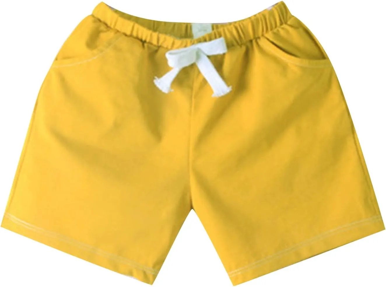 Kids Pull on Jogger Shorts Boys Girls Stretch Chino Shorts Summer Elastic Waist Drawstring Quick Dry Athletic Pants