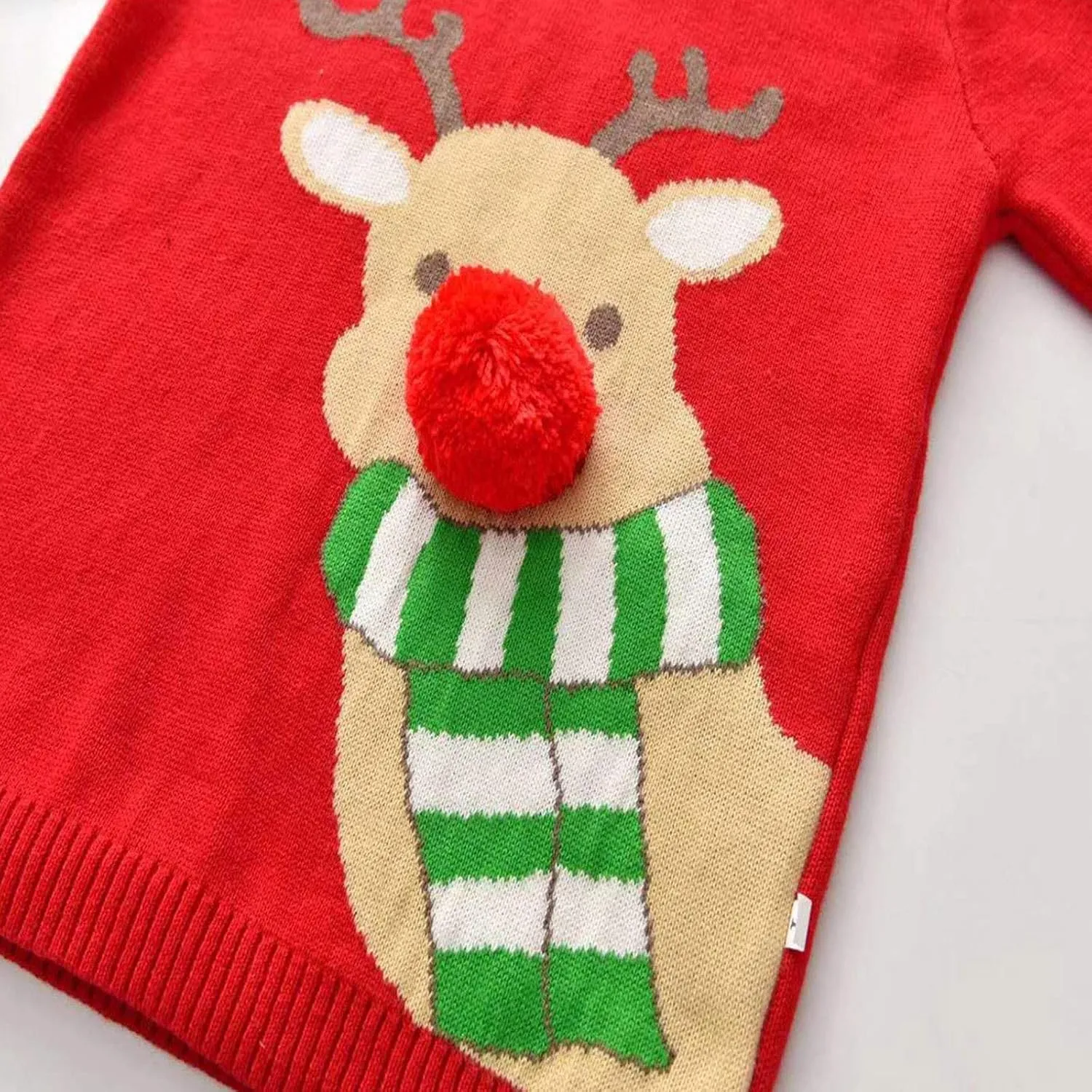 Kids Toddler Baby Girl Boy Knit Crewneck Sweater Cotton Pullover Sweatshirt Tops Warm Fall Winter Clothes