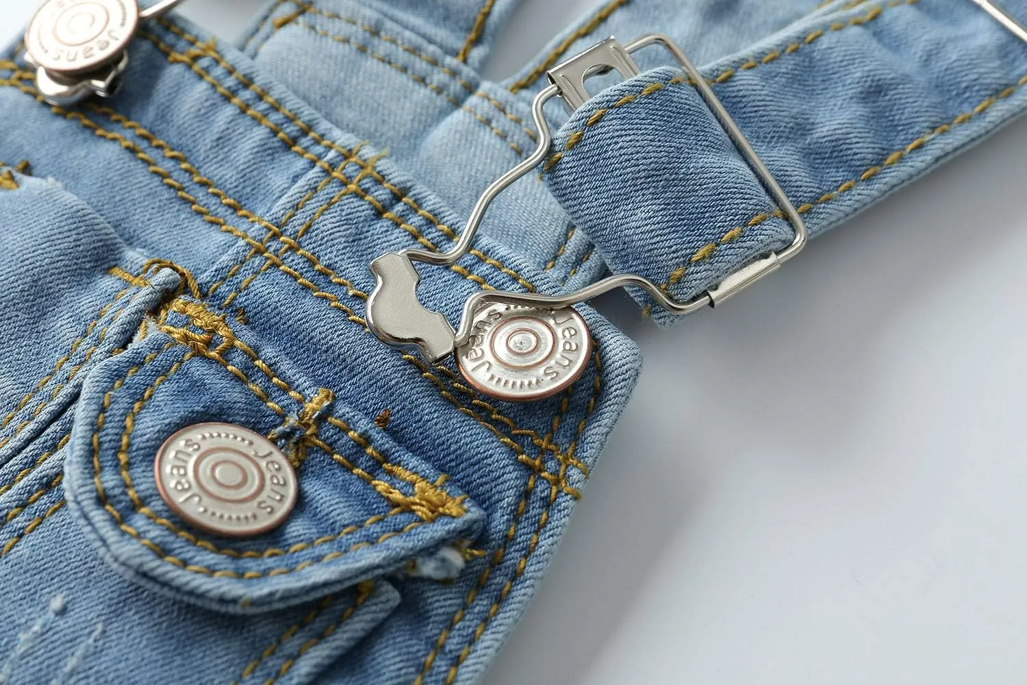 KIDSCOOL SPACE Baby Boy Girl Denim Overalls,Toddler Cute Jeans Dungarees