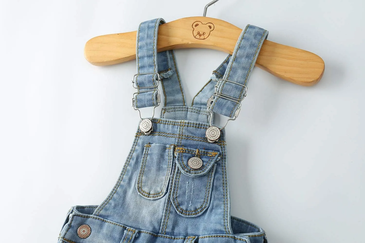 KIDSCOOL SPACE Baby Boy Girl Denim Overalls,Toddler Cute Jeans Dungarees