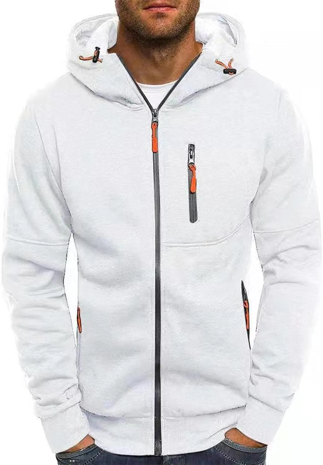LCMTWX Mens Hoodies And Winter Casual Loose Solid Hooded Sweater Top Pullover Hooded Sweatshirt for Men Unisex Cool