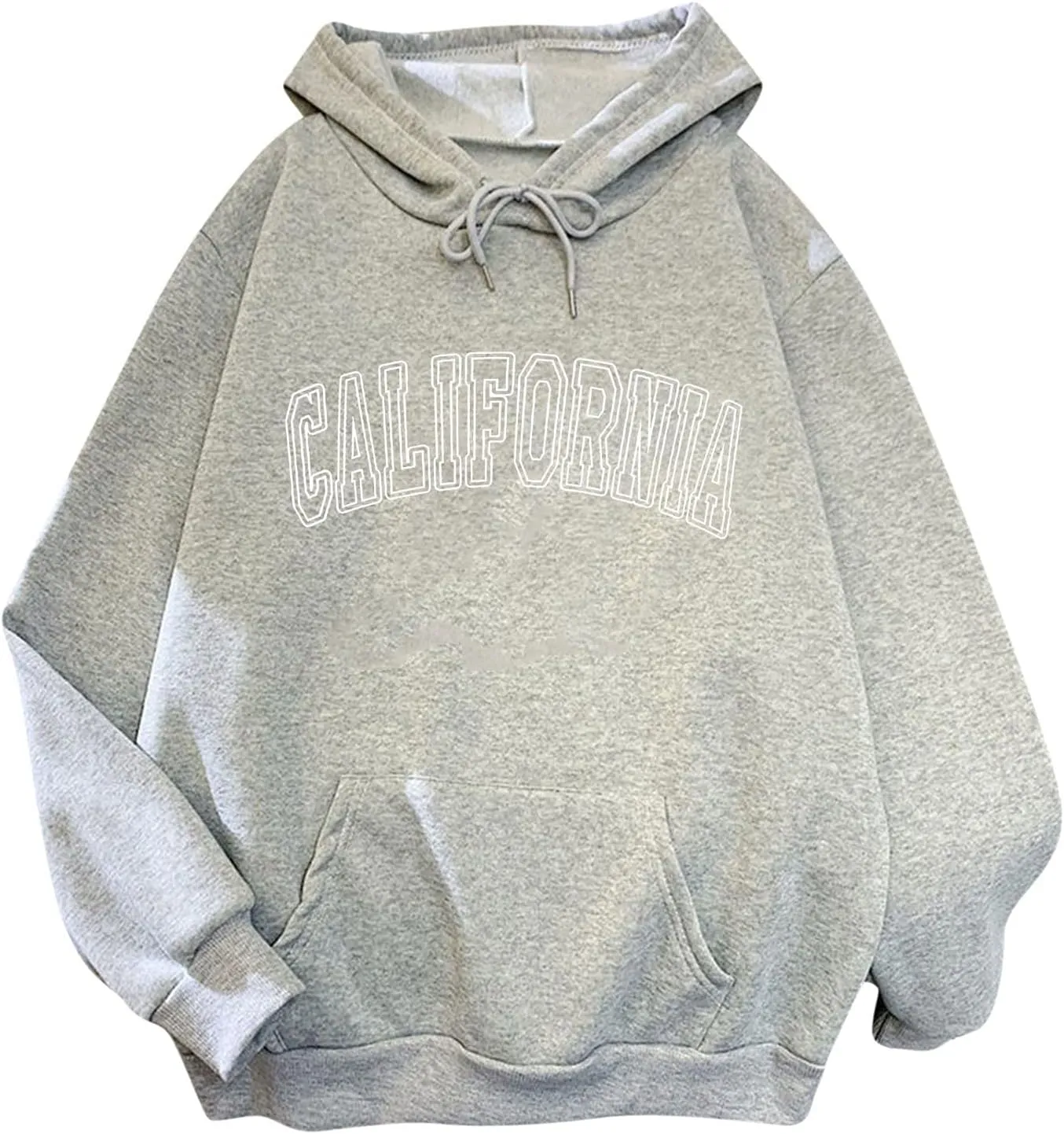 Letter Graphic Print Hoodies for Women Oversized Hooded Sweatshirt Pullover Fall Casual Long Sleeve Blouse Tops