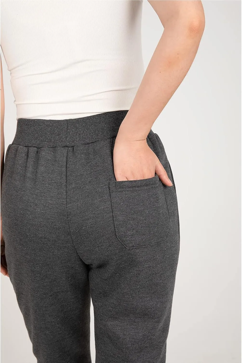Lisskolo Womens Fleece Jogger Sweatpants Printed Drawstring Athletic Workout Lounge Pants with Pockets