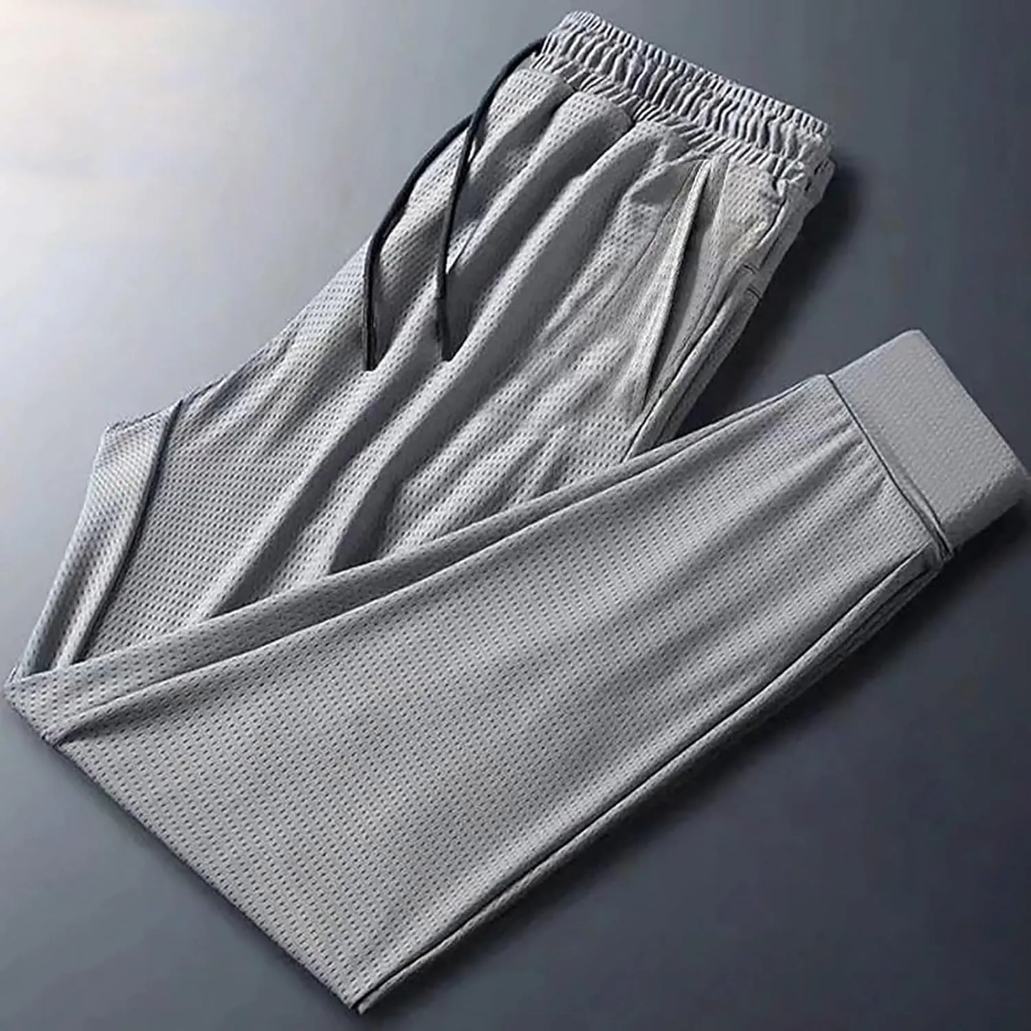 Litetao Mens Sweatpants Joggers Casual Ice Silk Sweatpants Breathable Quick Drying Hiking Pants with Drawstring Elastic Waist