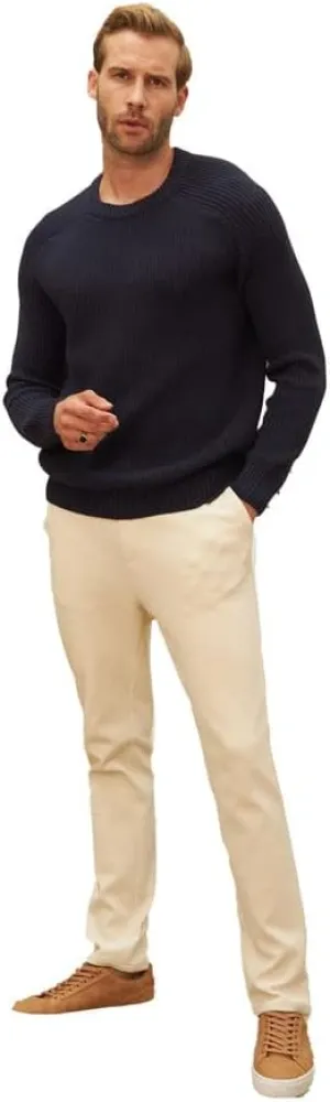 Long Sleeve Sweater Shirts for Men - Classic Crewneck Midweight Pullover,Soft Casual Slim Fit Lightweight Sweatshirts for Men