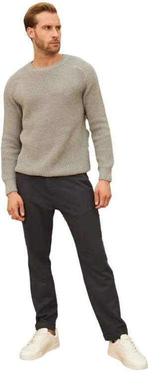 Long Sleeve Sweater Shirts for Men - Classic Crewneck Midweight Pullover,Soft Casual Slim Fit Lightweight Sweatshirts for Men