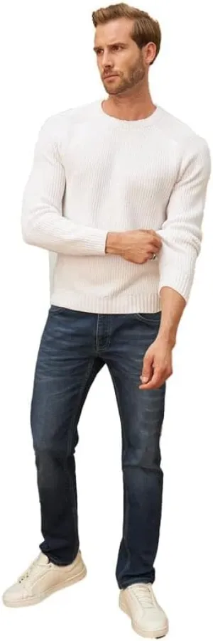Long Sleeve Sweater Shirts for Men - Classic Crewneck Midweight Pullover,Soft Casual Slim Fit Lightweight Sweatshirts for Men