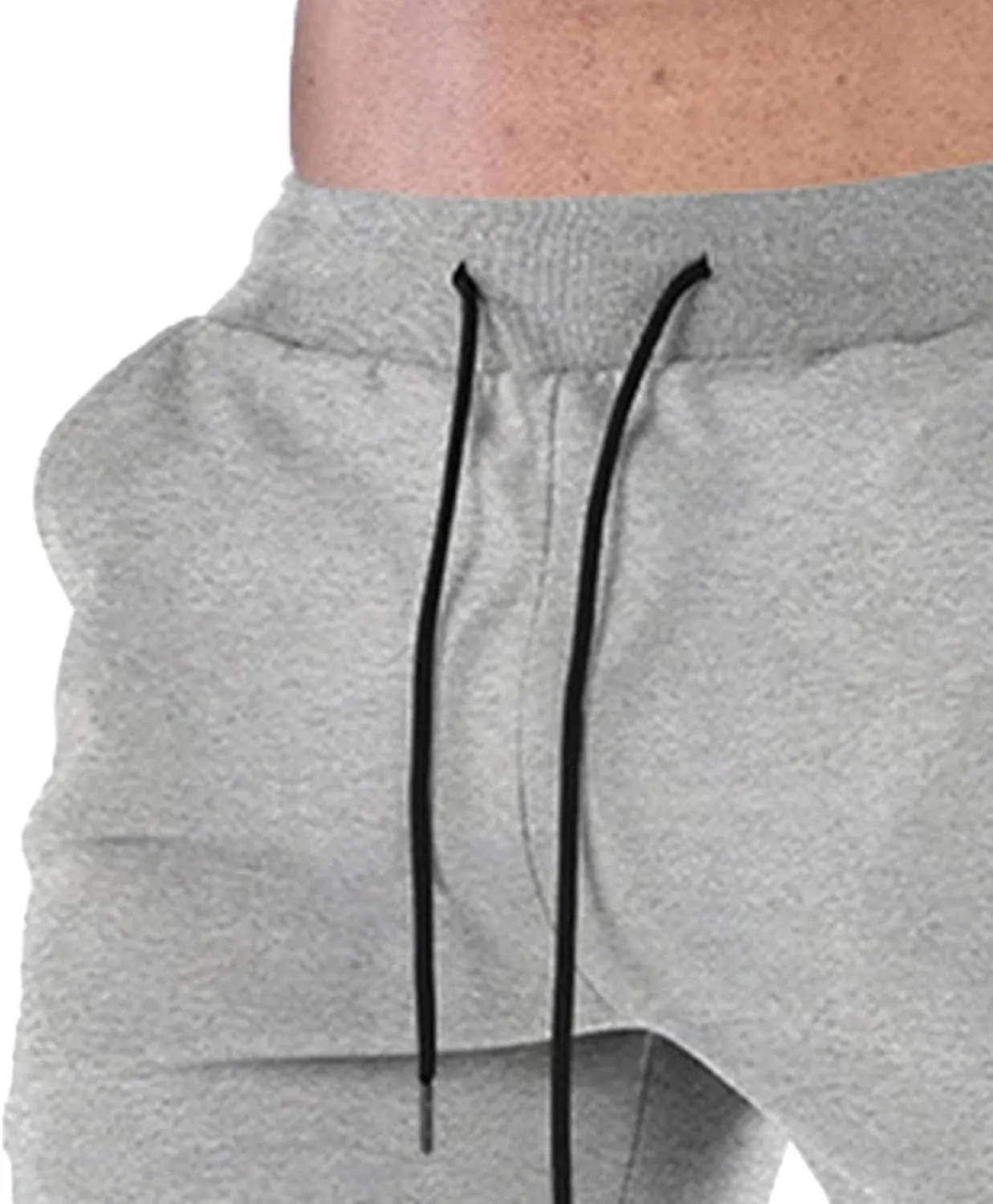 Maiyifu-GJ Mens Casual Drawstring Sweatpants with Zipper Pockets Athletic Workout Running Jogger Pants Elastic Waist Trousers