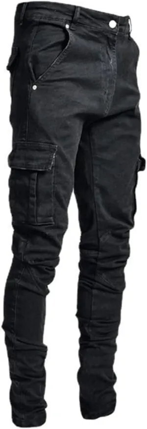 Maiyifu-GJ Men's Ripped Distressed Skinny Jeans Slim Fit Stretch Hip Hop Denim Pants Fashion Casual Straight Leg Biker Jeans