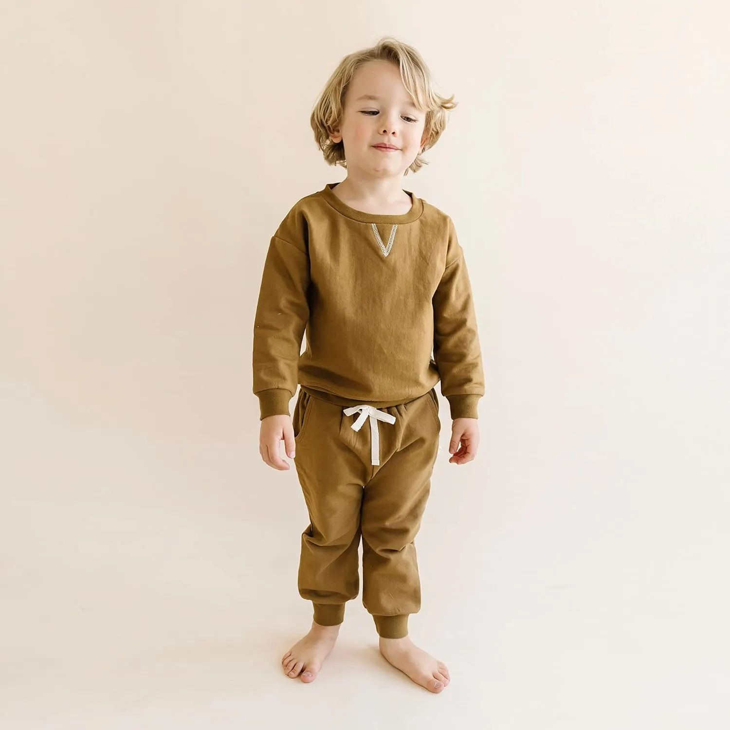 MakeMake Organics GOTS Certified Organic Cotton Sweatshirt Baby Toddler Young Kids Boys Girls Pullover Sweater