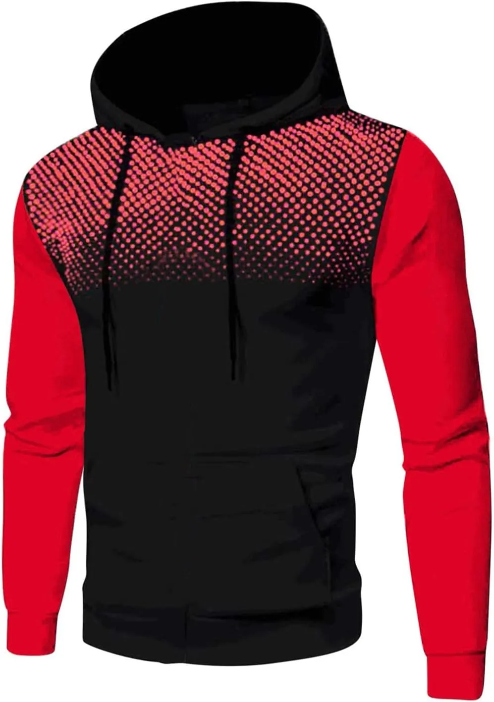 Mens 2 Piece Sweatsuit Set Leisure Splice Zipper Sweater Pants Sports Suit Color Block Hoodies and Sweatpants Set