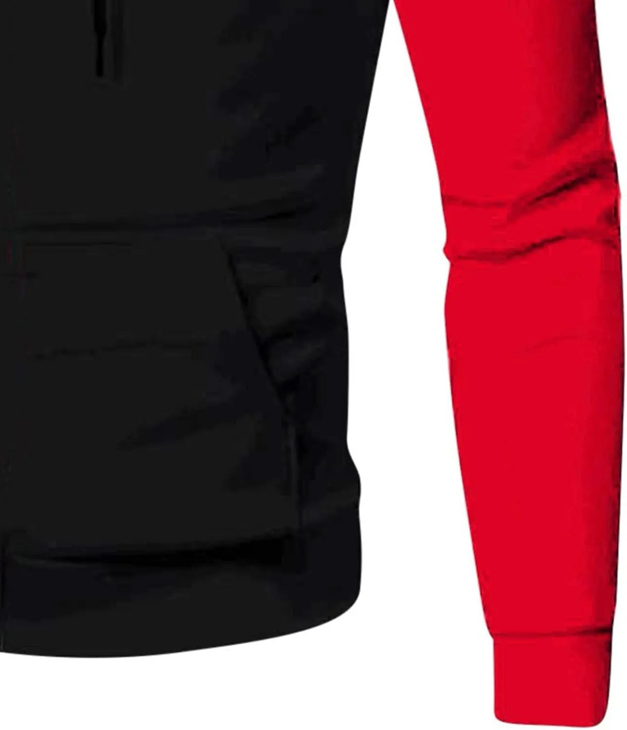 Mens 2 Piece Sweatsuit Set Leisure Splice Zipper Sweater Pants Sports Suit Color Block Hoodies and Sweatpants Set