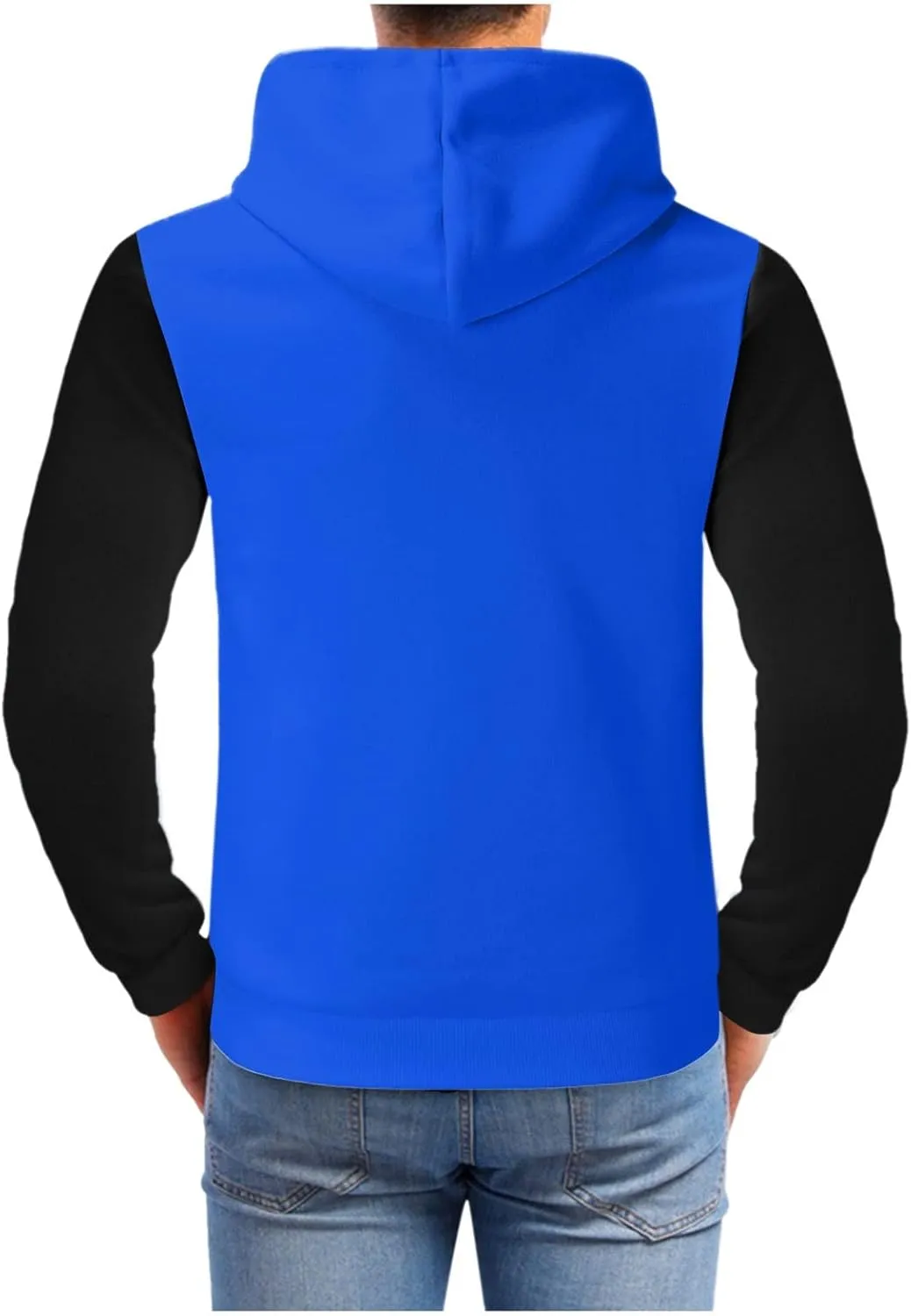 Mens 2 Piece Sweatsuit Set Leisure Splice Zipper Sweater Pants Sports Suit Color Block Hoodies and Sweatpants Set
