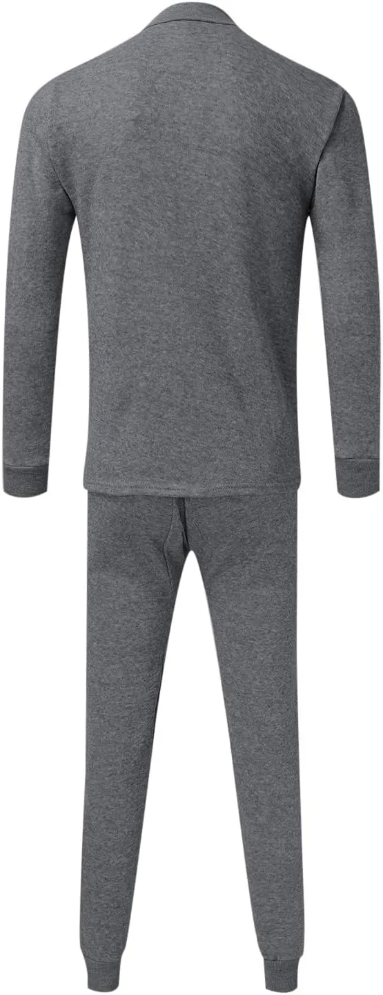 Mens 2 Piece Sweatsuit Set Leisure Splice Zipper Sweater Pants Sports Suit Color Block Hoodies and Sweatpants Set