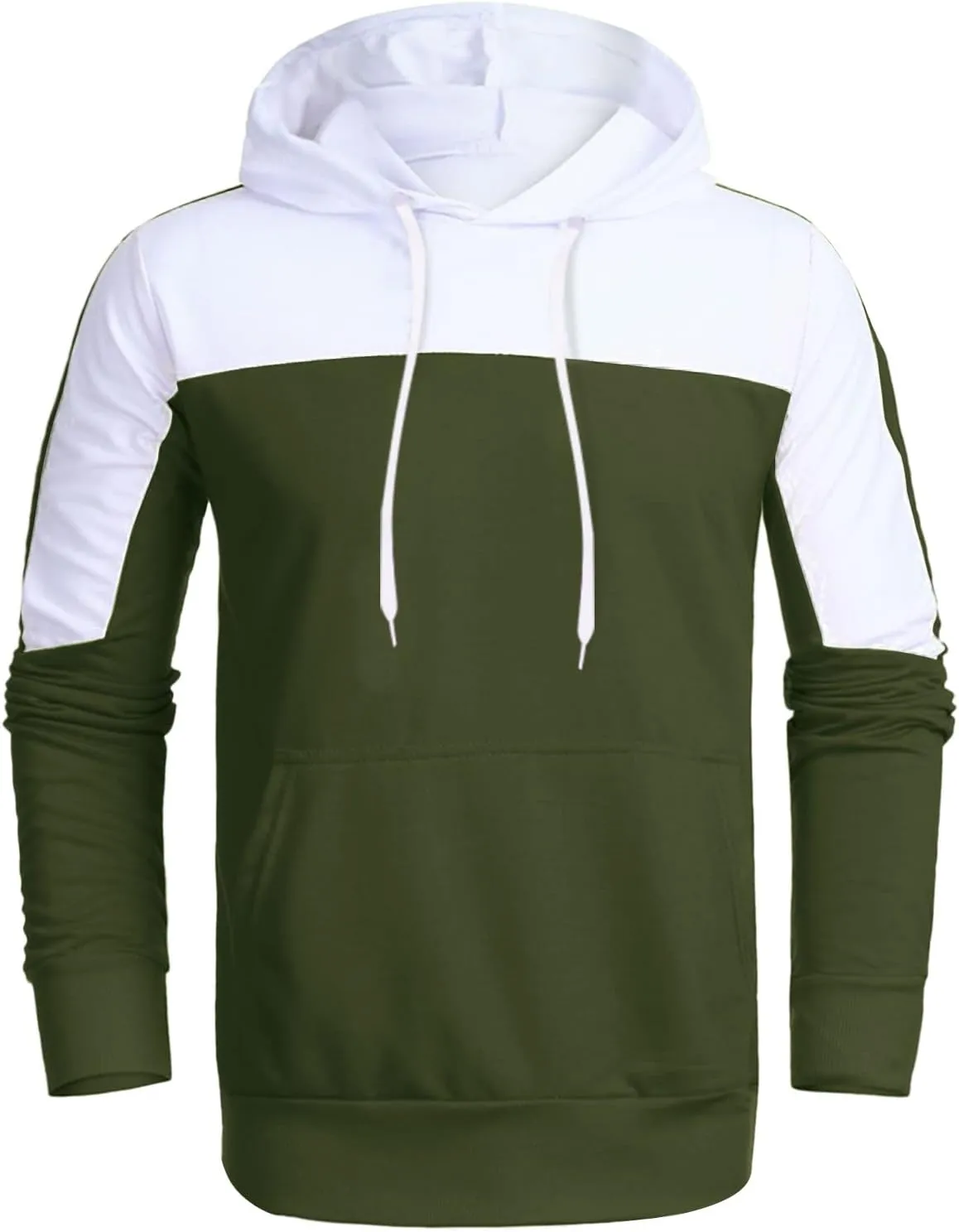 Mens 2 Piece Sweatsuits Sets Pant Sets Fashion Stitching Hooded Two Piece Suit of Color Block Hoodies and Zipper