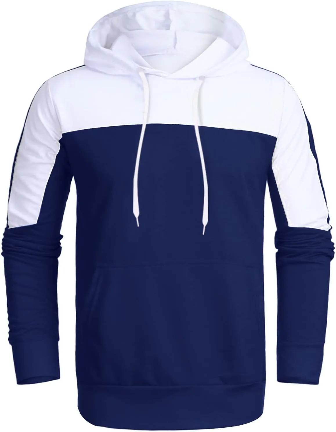 Mens 2 Piece Sweatsuits Sets Pant Sets Fashion Stitching Hooded Two Piece Suit of Color Block Hoodies and Zipper