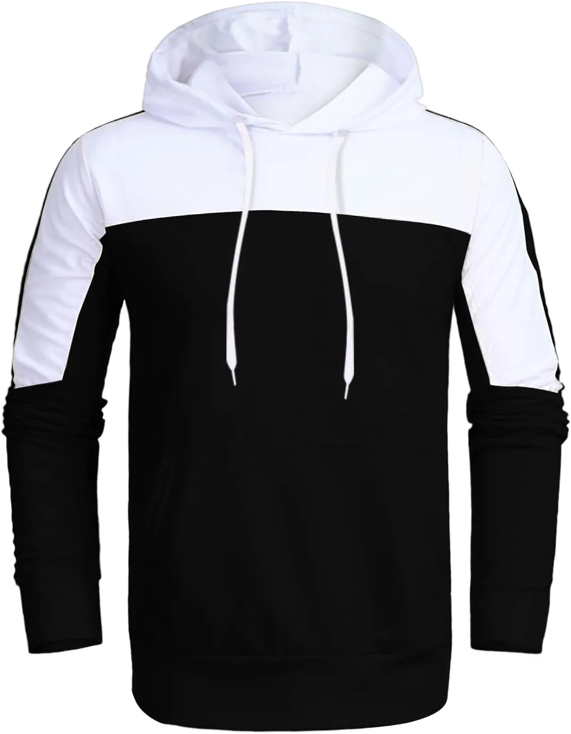 Mens 2 Piece Sweatsuits Sets Pant Sets Fashion Stitching Hooded Two Piece Suit of Color Block Hoodies and Zipper