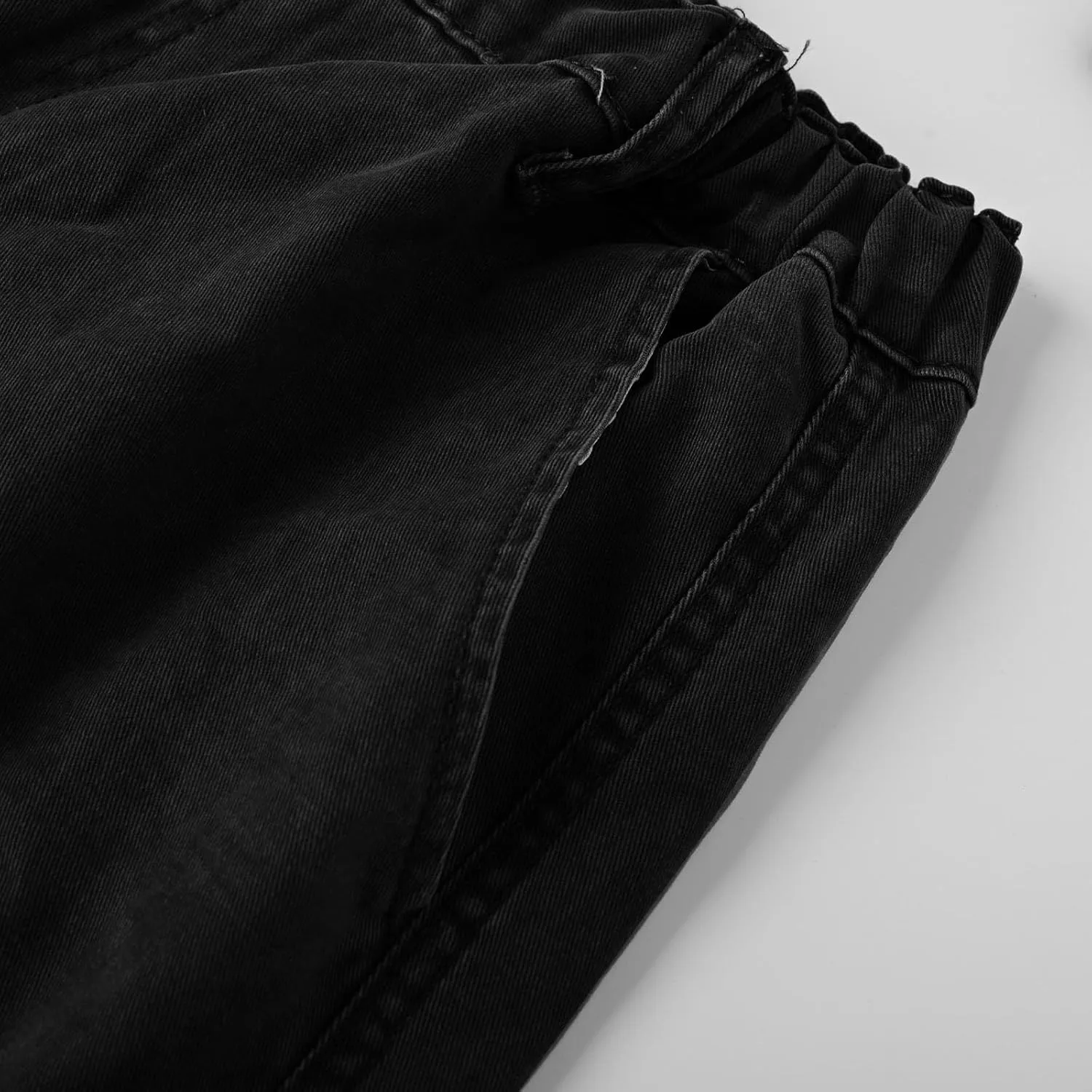 Men's Cargo Pants Y2k Fashion Multiple Pockets Plus Size Washed Workwear Full Length Trouser Comfy Cargo Sweatpant