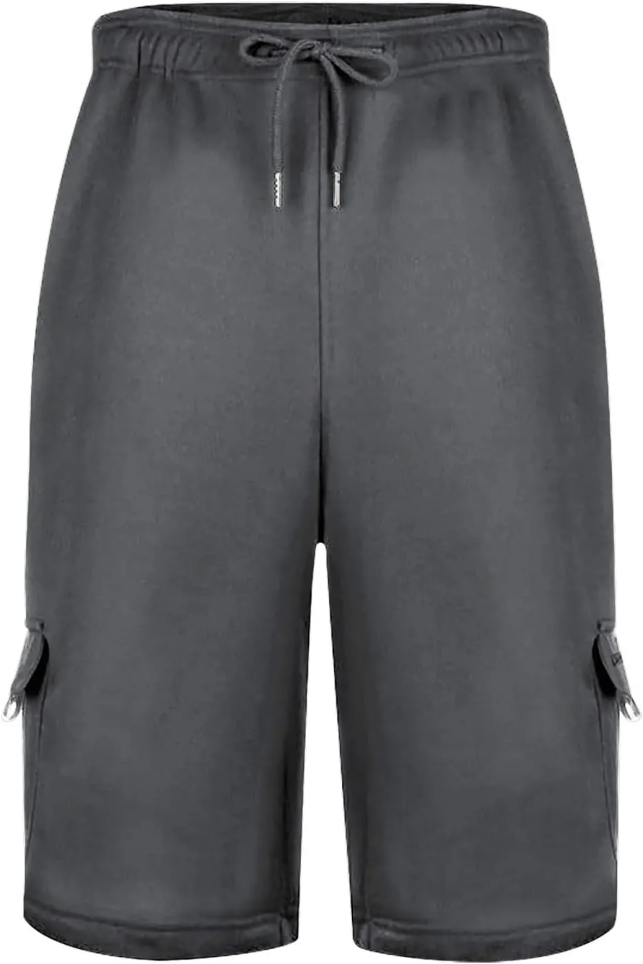 Mens Cargo Sweat Shorts Casual Drawstring Elastic Waist Athletic Workout Gym Jogger Shorts with Multi Pockets