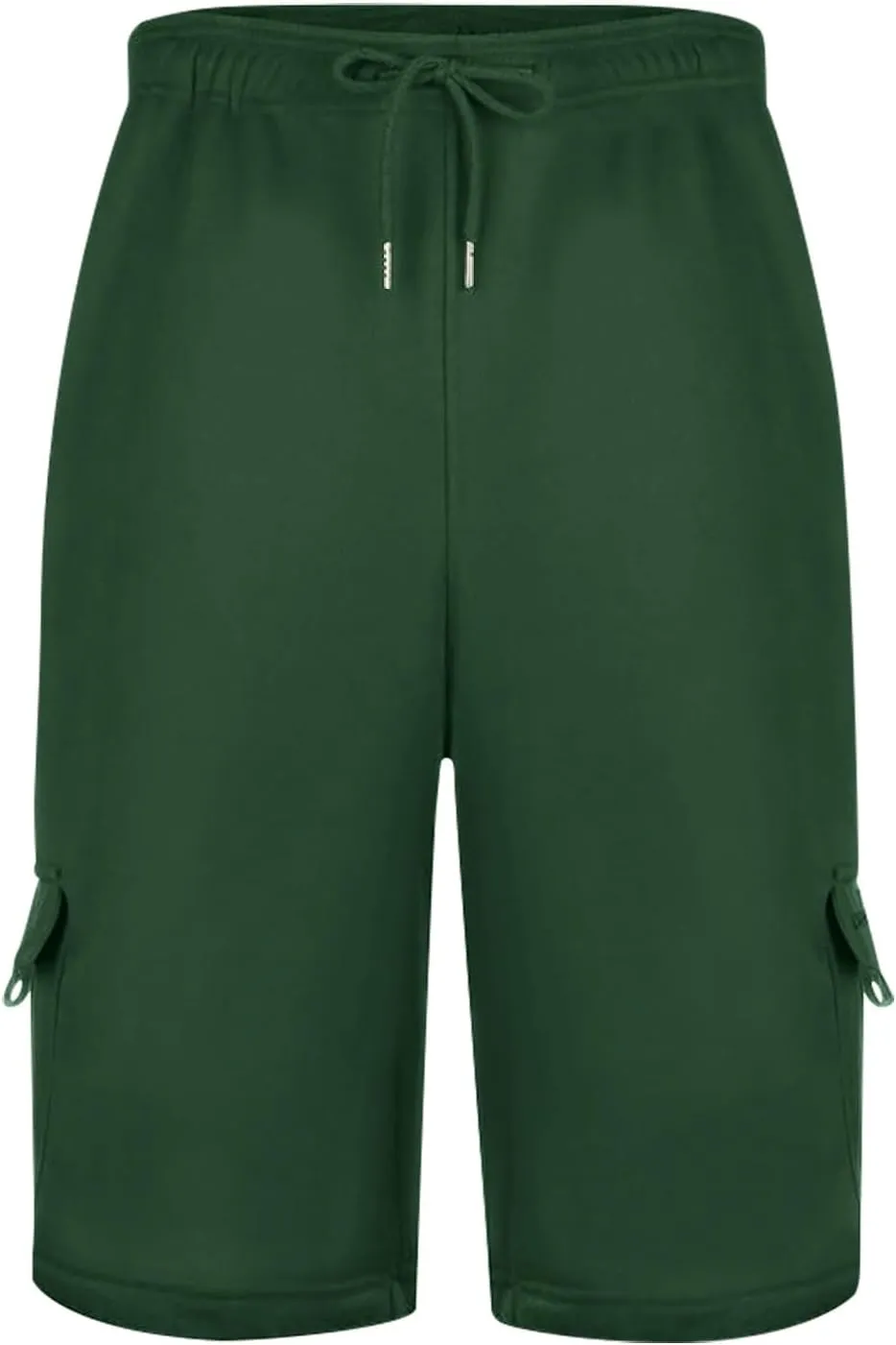 Mens Cargo Sweat Shorts Casual Drawstring Elastic Waist Athletic Workout Gym Jogger Shorts with Multi Pockets