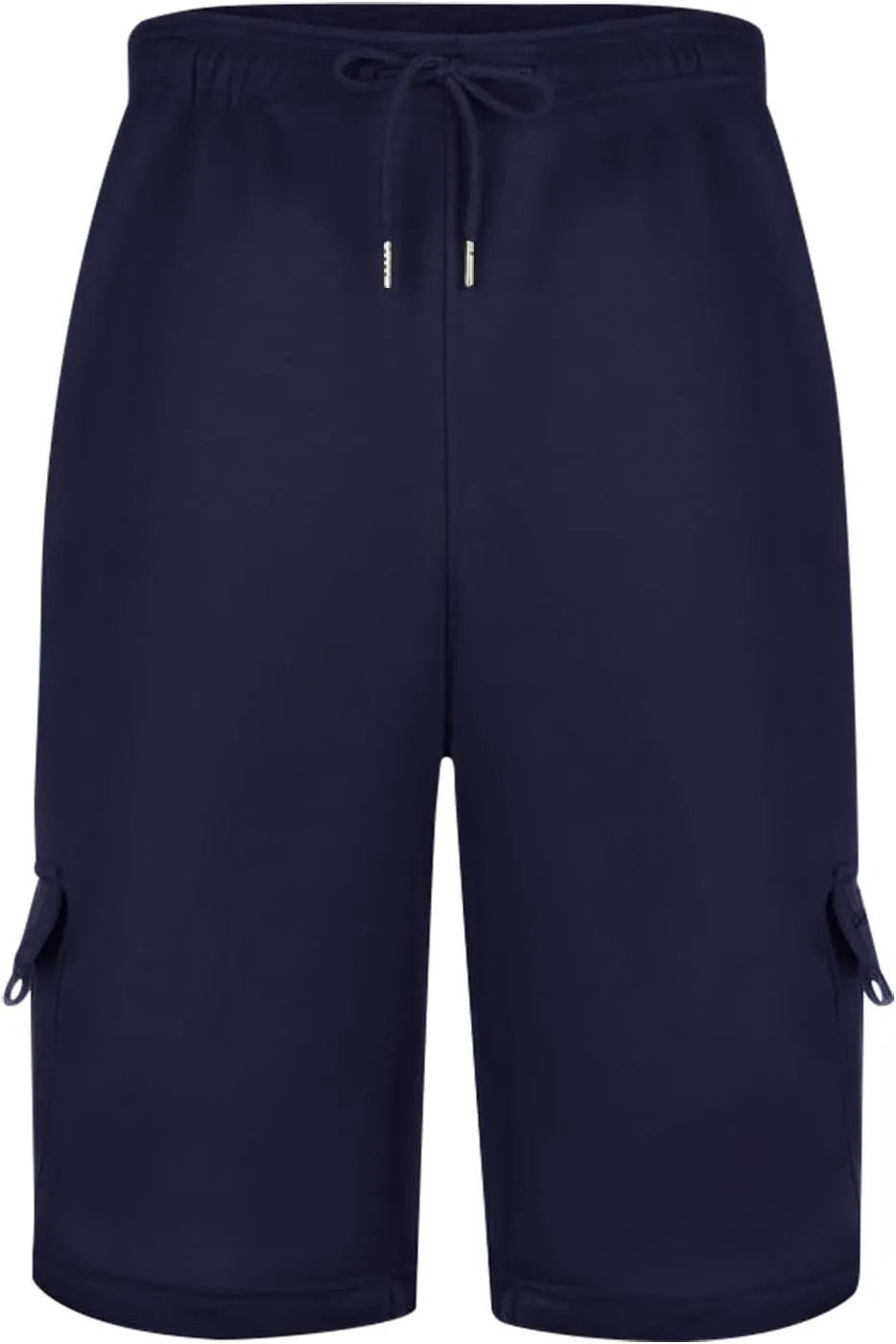 Mens Cargo Sweat Shorts Casual Drawstring Elastic Waist Athletic Workout Gym Jogger Shorts with Multi Pockets